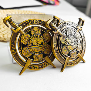 Moneda Conmemorativa Personalizada de Bronce Antiguo 3D de Doble Cara, Proceso de Fundición a Presión, Acabado Chapado en Oro, Accesorio de Cordón/Cinta, Logotipo Personalizado - Product Image 3