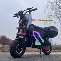 Abd ücretsiz kargo E Scooter 72V 10000W 50Ah hızlı çift Motor 14 inç Off Road uzun menzilli yetişkinler için yağ lastik elektrikli Scooter