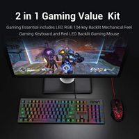 Delux — ensemble clavier et souris de jeu S107, ordinateur filaire, rétro-éclairage led rvb, pour gamer