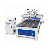 Máquina Router CNC de Doble Husillo Jinan Mosencnc 1325 con Mesa de Vacío, Sistema de Carpintería Independiente de 2 Cabezales para Procesamiento de Paneles