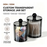 Boîte de rangement en plastique durable, hermétique, durable, finition mate, pour cure-dents, boîte transparente pour cure-dents, boîte pour fil dentaire, 1 litre