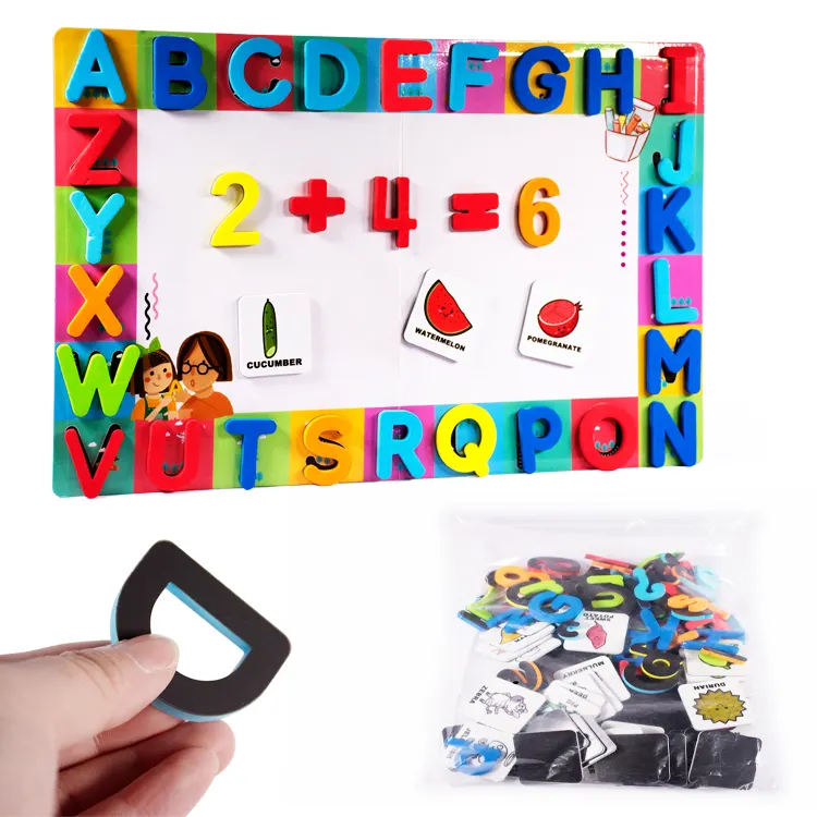 Die Cut Magnetic Alphabet Eva Letter And Number Puzzle Fridge Magnet/Kids Education Alphabet Eva Foam Fridge Magnet