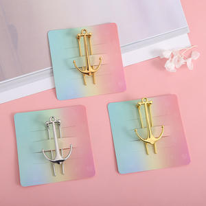 Nouveau métal Double pôle <span class=keywords><strong>ancre</strong></span> signet créatif personnalisé bricolage étudiant Page Clip signet manuel marque de séparation - Product Image 1
