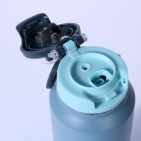 Bouteille d'eau isotherme à double paroi en acier inoxydable de 20, 24 ou 32 oz, anti-fuite, avec base en silicone, pour le sport