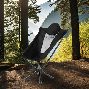 Portable Camping <b>Folding</b> <b>Chair</b> Lightweight Aluminum 360 Degree Swivel Rotating Moon <b>Chair</b> for Outdoor - Product Image 2