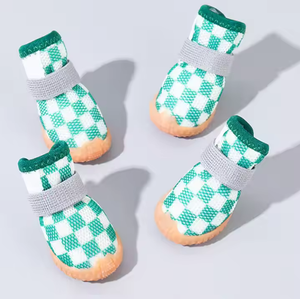 Zapatos Clásicos Transpirables de <span class=keywords><strong>Verano</strong></span> para Perros con Diseño Estampado - Protectores de Patas Antideslizantes para Razas Pequeñas (Teddy, Bichón y Pomerania) - Product Image 2