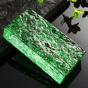 Jyg Nhiều Màu Rắn Trong Suốt Nóng Chảy Thủy Tinh Gạch Trang Trí Khối Phẳng Hình Chữ Nhật Tường Phân Vùng - Product Image 4