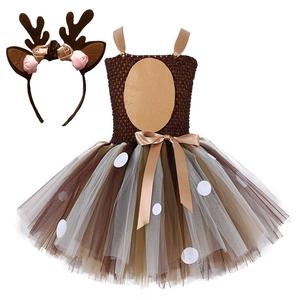 Disfraces de Princesa Reno para Niñas, sin Mangas, al por Mayor, para Halloween, Navidad, Fiestas en la Selva, Vestidos de Tutú Elegantes - Product Image 3