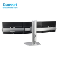 Support de bureau en alliage d'aluminium de 24 à 32 pouces, support triple écran à mouvement complet, réglage de la hauteur, charge maximale de 15 kg, en stock