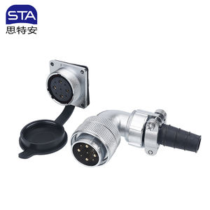 WF28 Aviation Plug Socket 2 3 4 7 8 9 10 26 35 17 24-polige Buchse IP67 Wasserdichter Stecker Metallkabel-Klemm platten - Product Image 2