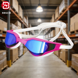 Lunettes de natation professionnelles en silicone, étanches, anti-buée, avec protection UV, pour hommes et femmes, avec étui - Product Image 1