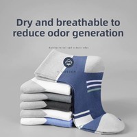Chaussettes mi-mollet pour hommes printemps-automne en polyester-coton, antidérapantes, absorbantes, respirantes, décontractées, vente en gros