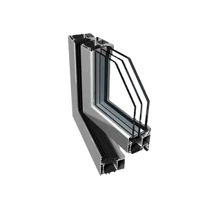 NFRC Certificate Double Glazing Tempered Glass Triple Glazed Aluminium Tilt And Turn Casement Windows