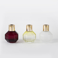 Bouteille diffuseur de parfum en verre octogonal de 100 ml, couleur personnalisée, bouteille en verre de luxe pour diffuseur de parfum d'intérieur