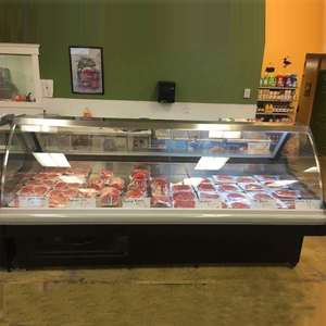 Comptoir de service pour réfrigérateur, de couleur rouge, équipement de magasin de viande fraîche, de poisson, de fromage et de boucherie - Product Image 3