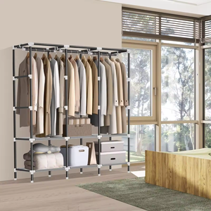 Armoire pliante originale en tissu, rangement et <span class=keywords><strong>organisation</strong></span> de garde-robe, armoire non tissée - Product Image 2