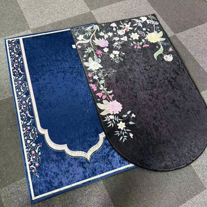 Hiện Đại Xách Tay Hồi Giáo Cầu Nguyện Thảm Hồi Giáo Thổ Nhĩ Kỳ Jacquard Polyester Nhung Mat Cho Phụ Nữ Và Nam Giới Của Cầu Nguyện Hồi Giáo Thảm - Product Image 1