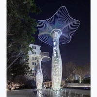Lámpara de Árbol con Luz LED de Estatua de Metal de Arte Moderno para Exteriores Senzhao, Escultura Luminosa