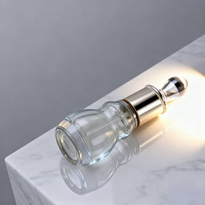 Botella de <span class=keywords><strong>vidrio</strong></span> de 12 ml para aceite esencial Attar, estilo árabe de Dubái, popular, antiguo, único, vacía, <span class=keywords><strong>con</strong></span> electrochapado y gotero de varilla. - Product Image 6