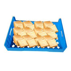 Rak Plastik Roti Panggang Padat untuk Toko Roti, Ukuran Kustom OEM, Dapat Digunakan Kembali, Berlubang, Higienis, Dapat Ditumpuk, Besar, dari Bahan PP Virgin - Product Image 5