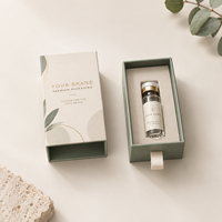 Scatola di Lusso con Logo in Lamina d'Oro, Confezione Ecologica, Inserto in Spugna per Flaconi di Profumo e Peptidi da 10ml/30ml/50ml