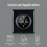 Thermostat programmable hebdomadaire Sansael Smart Digital avec écran couleur TFT de 1,28 pouce et bouton rotatif, Wi-Fi 5+1+1, pour chauffage au sol, hôtel, cuisine