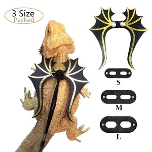 Imbracatura 3 in 1 Regolabile per Piccoli Animali da Esterno, Guinzaglio in Pelle per Draghi Barbuti e Rettili con Ali Decorative - Product Image 3
