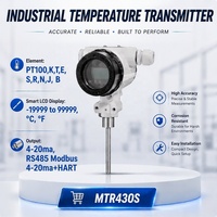 Transmitter Temperatur Terintegrasi Industri Madincos MTR430S Layar LCD Digital 4-20ma Sensor Termokopel PT100 ODM