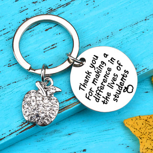 Chi Hang regalo speciale forTeacher <span class=keywords><strong>portachiavi</strong></span> in acciaio inossidabile-strass Apple Tree Charms <span class=keywords><strong>portachiavi</strong></span> accessori per auto <span class=keywords><strong>portachiavi</strong></span> - Product Image 1