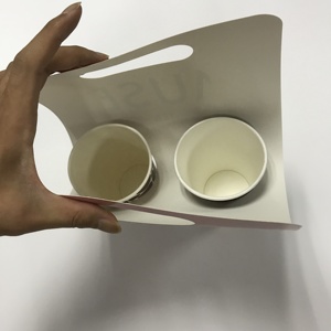 Eco Freundliche Einweg Papier Nehmen 2 Pack Kaffee Tasse Getränk Träger - Product Image 4