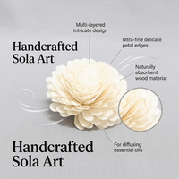 Recharge de diffuseur à bâtonnets en coton écologique, fleur en bois Sola naturelle faite à la main pour la décoration de la maison, du bureau et de l'hôtel