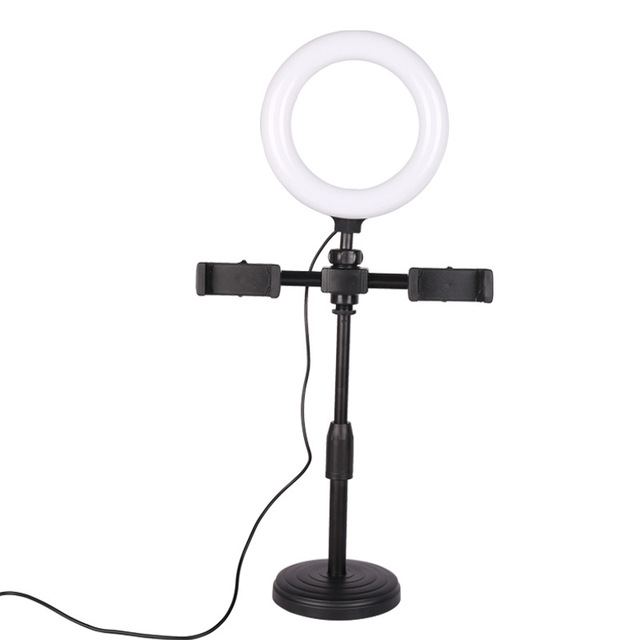 6 Inch Photo Light Ring Lamp Dimmable Circular Beauty Lamp Portable Tripods Selfie Photographic Light