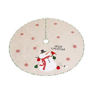 Nouvel article 2026 : Décoration de Noël en lin brodé, motif 'Arbre sous le tablier du vieil homme', pour habiller la jupe ou la robe - Product Image 5