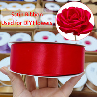Ruban en satin double face 100% polyester, écologique, 50 yards/rouleau, 1,5 pouce (40 mm), 4 cm, pour bouquet de fleurs DIY, 196 couleurs en stock