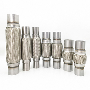 Tubo de escape flexible universal de acero inoxidable a precio de fábrica con boquilla, servicio personalizado disponible - Product Image 1