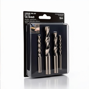 Carbide <b>Drill</b> Bit TA1040 5xD With 4 <b>Guide</b> Pads Lapped Uncoated For Machine Tools - Product Image 2