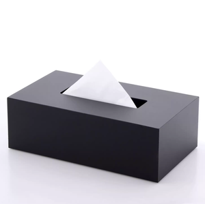 Otel ve ev için fabrika özel siyah akrilik doku kutusu peçete kutusu - Product Image 1
