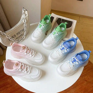 Verde rosa blu papà grosso moda <span class=keywords><strong>Sneakers</strong></span> Casual <span class=keywords><strong>donna</strong></span> scarpe colorate <span class=keywords><strong>donna</strong></span> piattaforma alta strass tacco gelatina suola <span class=keywords><strong>Sneakers</strong></span> - Product Image 4