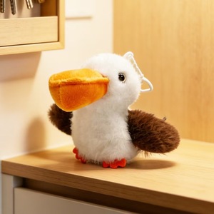 Porte-clés oiseau en peluche chantant et battant des ailes, petit jouet sonore rechargeable, cadeau de mariage - Product Image 2