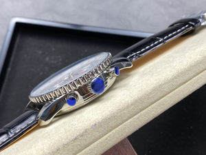 Reloj de Lujo Multifuncional para Hombre con Espejo de Zafiro y Correa de Cuero Genuino, Reloj de Diseño con Calendario - Product Image 4