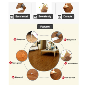 Carreau de vinyle de sol LVT en PVC LVT facile d'entretien et imperméable à peler et coller - Product Image 3