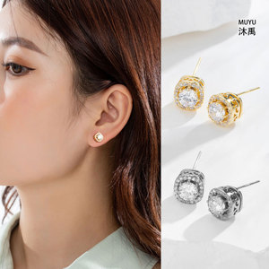 Stud Earrings Square Geometric Design 925 Silver Claw Setting Party Jewelry For Women - Product Image 2