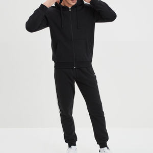 Sudadera con capucha para hombre con cremallera completa, bolsillo canguro, capucha con cordón ajustable, transpirable, ecológica, estilo casual urbano para el día a día - Product Image 3