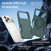 Coque de téléphone portable magnétique antichoc haut de gamme avec support pour iPhone 17 18 Pro Max, vente en gros d'usine, emballage personnalisé avec logo