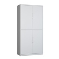 Archivador Metálico de Diseño Moderno, con Estantes Ajustables, Armario de Almacenamiento con Cerradura y Reforzado para Muebles de Oficina