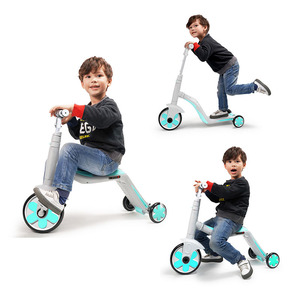 Trottinette 3 roues pour enfants de 2 à 4 ans, trois en un, avec musique, lumières et design antidérapant pour garçons et filles - Product Image 1