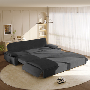 94.5" King Size Pull Out <b>Sofa</b> Bed 3-in-1 Convertible <b>Sleeper</b> <b>Sofa</b> Multi-Functional Modern Corduroy Bed for Hotel & Bedroom Use - Product Image 1