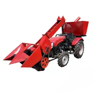 Tractor que camina de 2 filas, maquinaria de cosechadora de maíz combinado