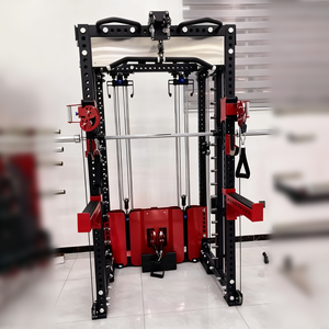 Estación de Gimnasio Multifuncional <span class=keywords><strong>con</strong></span> Polea de Aluminio, Máquina Smith 3D, <span class=keywords><strong>Rack</strong></span> de Sentadillas <span class=keywords><strong>con</strong></span> Cable y Polea - Product Image 5