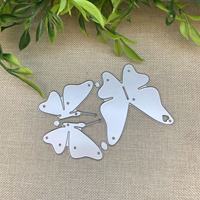 Matrice de découpe en acier au carbone motif deux papillons, matériel de bricolage pour loisirs créatifs parent-enfant, modèle de découpe artisanal gravé, nouveauté transfrontalière
